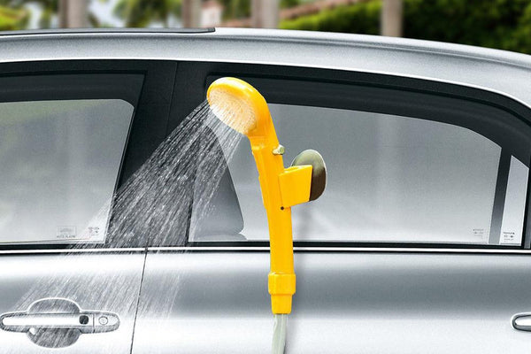 Nešiojamas 12V automobilinis dušas su vandens siurbliu