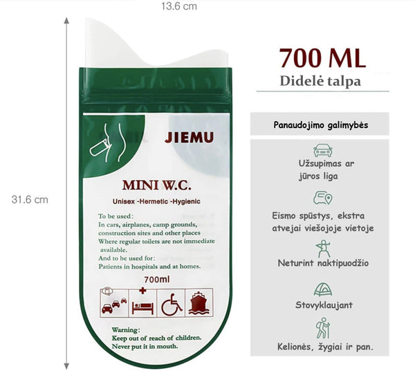 Vienkartinis mini tualetas (4vnt)